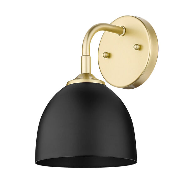 Zoey Olympic Gold and Matte Black One-Light Wall Sconce, image 3